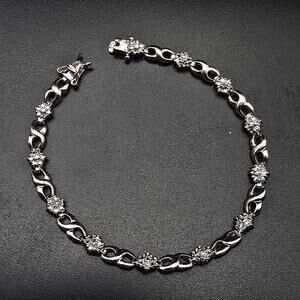 Silver Tone Infinity Link Chain Bracelet Tennis PAJ BB China